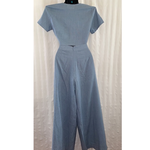 NEW W/Tags L’atiste Denim Chambray Pants Set, Size Small - Picture 9 of 9